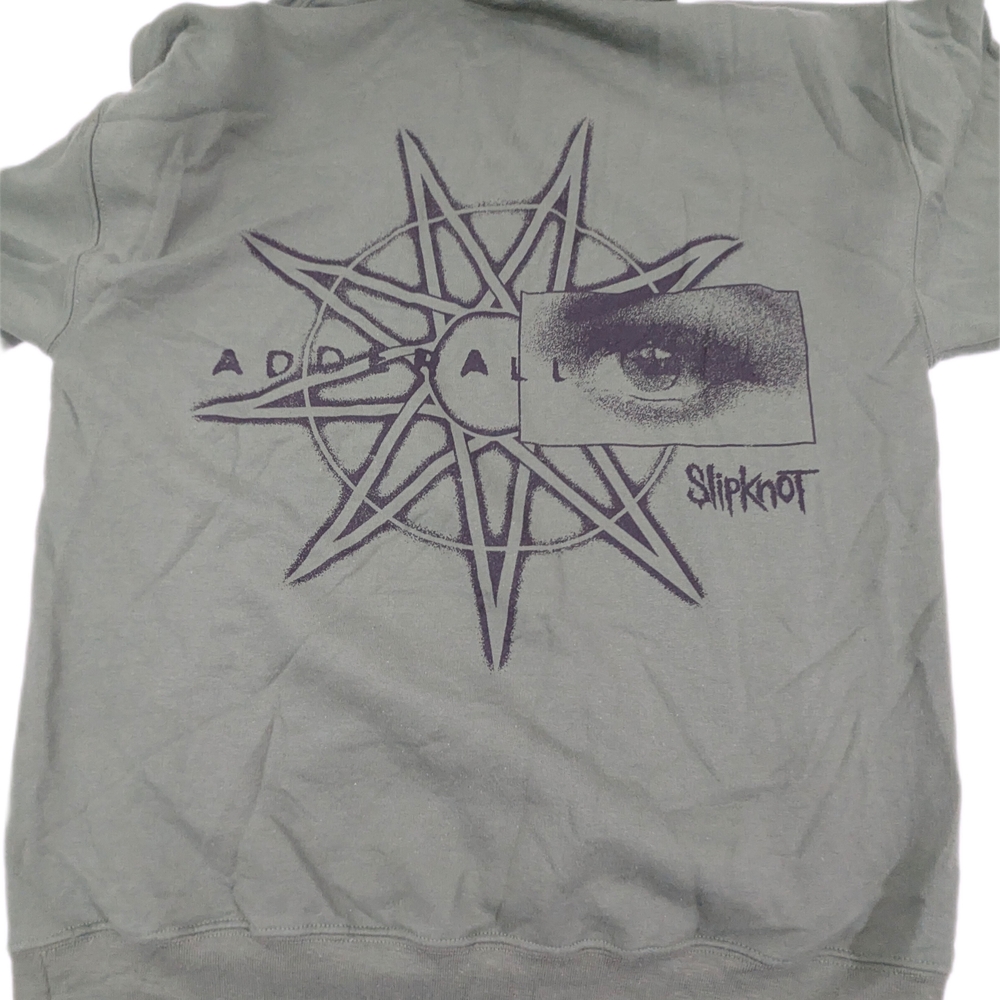 Slipknot Adderall Olive Green Hoodie Size Medium Unisex